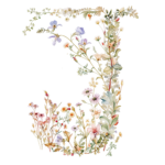 Fundă personalizată „Monogram floral” - imagine 23