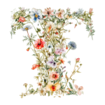 Fundă personalizată „Monogram floral” - imagine 33