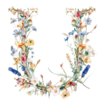 Fundă personalizată „Monogram floral” - imagine 34