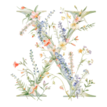 Fundă personalizată „Monogram floral” - imagine 37